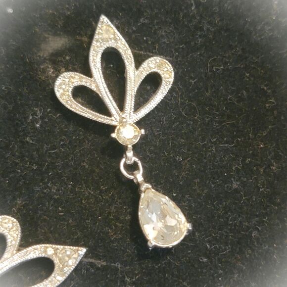 Nightfire Icy Sparkle Choker Earrings Set Alfred Durante for Franklin Mint VTG - Picture 5 of 10